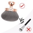thumbnail image 3 of Extra Large Body Makeup Brushes, 2 PC 3.2" Wide Round Kabuki Brush - Self Tanner Applicator for Legs & Back, Bronzer Blending Brush with Drawstring Bag (Rose Gold *2 Packs), 3 of 4