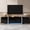Black B, variant on Modern TV Stand, 65 70 75 Inch Black TV Stands for Living Room, Entertainment Center with Storage, TV Console Table with Adjustable Hinge (Black)
