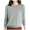 thumbnail image 1 of Kcodviy Chandail Décontracté pour Femme à Col Rond à Manches Longues, Chandail Molletonné Uni, Chandail d'Automne, Chandails pour Homme, Chandail pour Femme, Lots de Chandails pour Femme, Chandail Molletonné, Chandails en Molleton pour Femme, 1 of 7