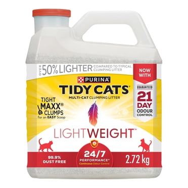 Purina Tidy Cats Poids Plume 24/7 Performance Litière, Litière Agglomérante pour Multi-chats 2,72 kg