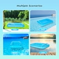 thumbnail image 3 of Naipo Inflatable Tanning Pool Lounger Float  75''*52" with Adjustable Pillow, 2 Cup Holder 2-in-1 Tanning Bed River Boat for Adults Dogs, Tanning Chair,  Raft 250LBS for Beach, Lake, Backyard, 3 of 7