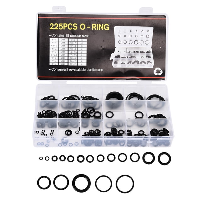 O Ring Kit,225PCS Rubber Assortment Kit O Ring Gasket Washer Rubber Assortment Kit Highly Recommended