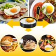 thumbnail image 4 of Japceit Egg Rings for Frying Eggs Egg Rings for Egg Mcmuffins 3.5In Rings with Handle Stainless Steel Cooking Rings Nonstick for Frying Eggs and Mcmuffins for Breakfast Stainless Steel Frying Pan, 4 of 9