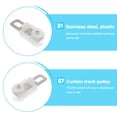 thumbnail image 2 of 50pcs Heavy Duty Curtain Track Glider Hooks Curtain Track Sliding Rollers, 2 of 8