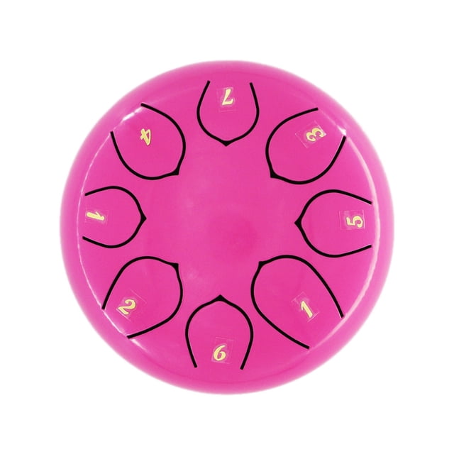 LSLJS 6 Inch 8 Notes Steel Tongue Drum,Premium Adult's Music Hand Drum Instrument,Clean Clear Ethereals Sounds, Home Accessories