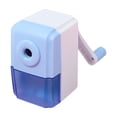 thumbnail image 2 of Manual Long Point Pencil Sharpener for Art Drawing, Adjustable Core Strength Sharpener with Transparent Case for Charcoal Pencils (Blue/Pink), 2 of 8