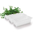 thumbnail image 3 of 3 Pcs Balcon Jardin Rectangulaire Jardinière pour Légumes et Fleurs Boîte en Résine Pot de Plantation, 3 of 10