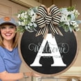 thumbnail image 4 of Funny Welcome Sign Round Outdoor Indoor Spring Wreath Farmhouse Porch Wood Decoration Housewarming Home Wall, 4 of 8