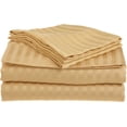 thumbnail image 5 of 700 Thread Count 100% Egyptian Cotton 4-Piece Bed Sheet Set (1 Flat, 1 Fitted Sheet, 2 Pillow Covers) 15 Inches Deep Pocket Size Stripe Pattern, 5 of 5