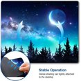 thumbnail image 2 of Mouse Pad, Cute Mouse Pads, Square Washable Cloth Personalized Mouse Mat with Design, Gaming Office Home Non-Slip Rubber Base Computer Mousepad, Forest Moon, 2 of 5