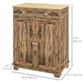 thumbnail image 3 of HOMCOM Kitchen Storage Cabinet, Sideboard Floor Cupboard with 2 Drawers, 3 of 10