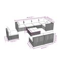 thumbnail image 4 of vidaXL 9 Piece Patio Lounge Set with Cushions Poly Rattan Black, 4 of 5