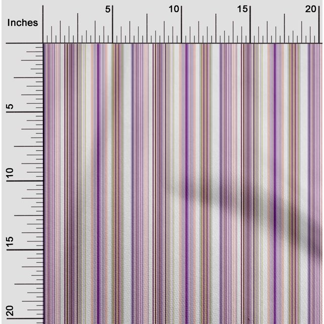oneOone Cotton Poplin Fabric Multicolor Stripe Printed Craft Fabric BTY 56 Inch Wide