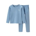thumbnail image 1 of Pyjama pour Enfants Automne et Hiver 2025 Ensemble de sous-Vêtements Chauds Plus Molleton d'Hiver Peignoir pour Grands Enfants Manches Longues Garçon et Costume Garçon Col Rond Tenue d'Intérieur Pyjama, 1 of 7