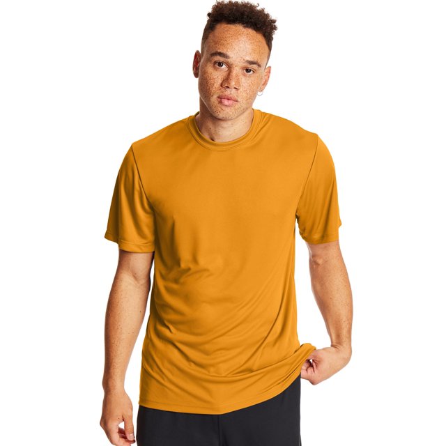 Hanes Mens Sport Cool DRI Performance Tee 2-Pack, 2XL, Gold