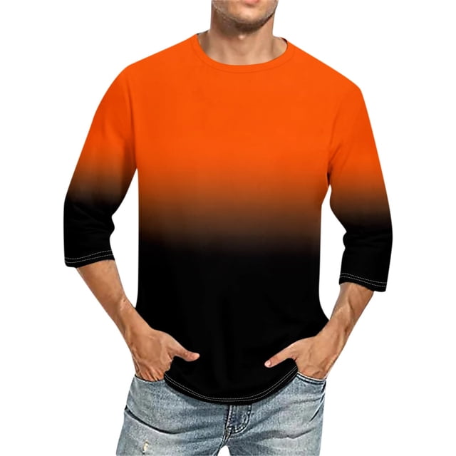 SDNall Shorts pour Hommes Hommes Imprimé Col Rond Décontracté Mode Manches Courtes Blouses Col Rond Chemises Chemises pour Hommes,T-Shirts à Manches Longues pour Hommes,Chemises à Manches Longues pour Hommes