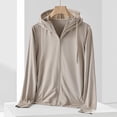 thumbnail image 2 of CFLVAEK Plus Size Womens UPF 50+ Sun Protection Shirts Lightweight Full Zip Long Sleeve Jackets with Hood Summer Hiking Fishing Rash Guard with Pockets, 2 of 6