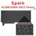 thumbnail image 1 of New A1286 For Macbook Pro 15" Replacement Keyboard US UK Russian French Spain Arabic Version 2009 2010 2011 2012 Year SP, 1 of 5