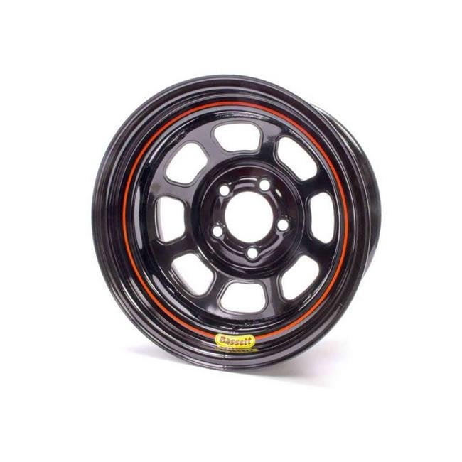 57R53 Roue à Points - 15 x 7 Po - 5 x 5 Po - Noir - Espacement du Dos de 3 Po - 21,75 Lb