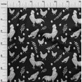 thumbnail image 3 of oneOone Polyester Spandex Black Fabric Hen Fabric For Sewing Printed Craft Fabric By The Yard 56 Inch Wide-4P, 3 of 5