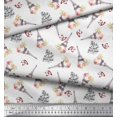 thumbnail image 2 of Soimoi Rayon Fabric Text,Floral & Eiffel Tower Architectural Fabric Prints By Yard 56 Inch Wide, 2 of 3