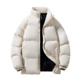 thumbnail image 2 of RXIRUCGD Veste à Manches Longues pour Hommes, Décontractée, Sport Quotidien, Col Montant, Extérieur, Kaki, Taille : 3TG, 2 of 3