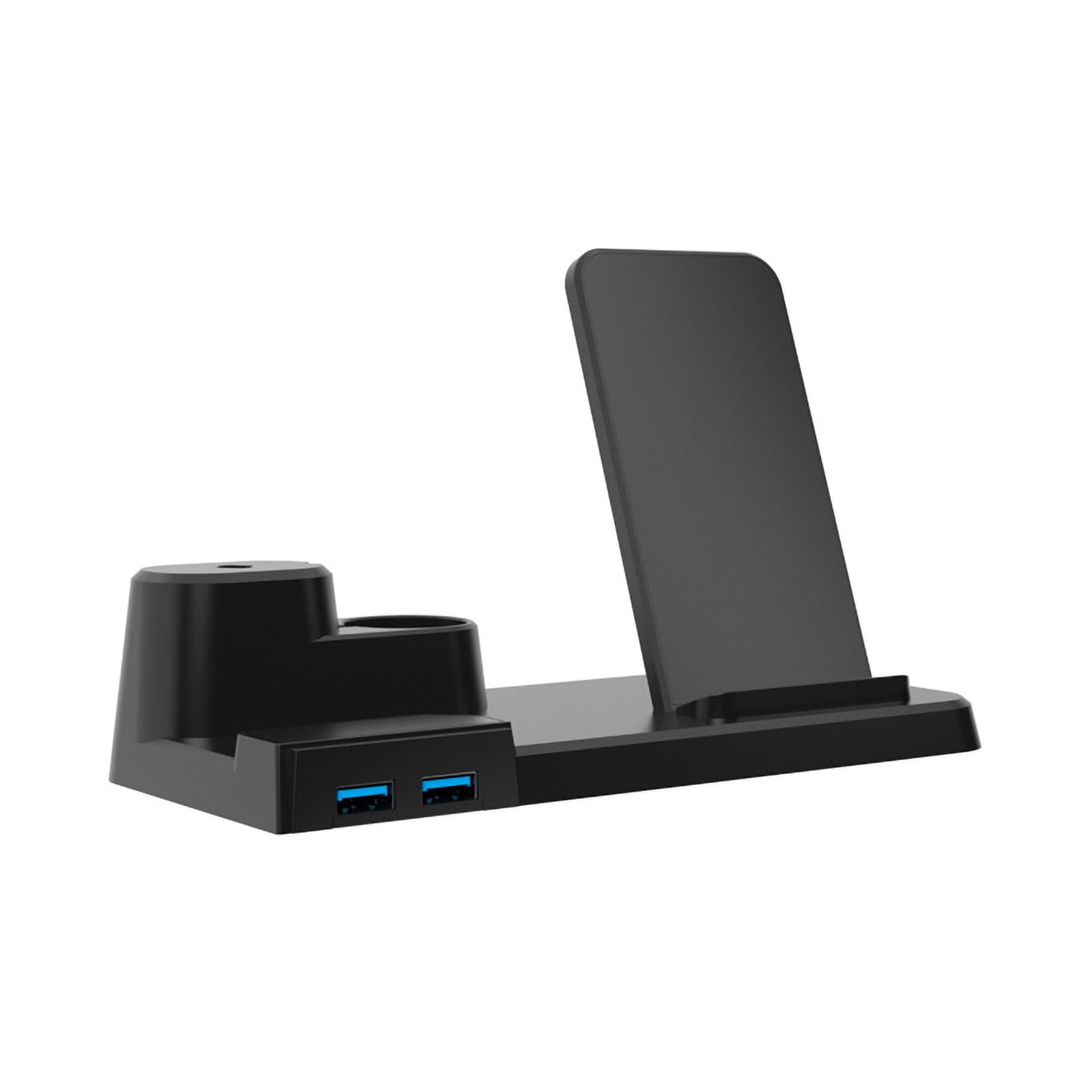 Birdeem Multi-Function Dual Usb Wireless Fast Charging Bracket Suitable for Wireless Charging Bluetooth Headset Smart Watch Mobile Phone Three-In-One Wireless Charger