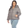 thumbnail image 2 of White Mark Women's Zip Hooded Puffer Jacket with Pockets, 2 of 7