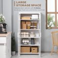 thumbnail image 4 of HOMCOM Armoire de Cuisine, Armoire de Rangement à 5 Niveaux avec Étagères, Blanc, 4 of 10