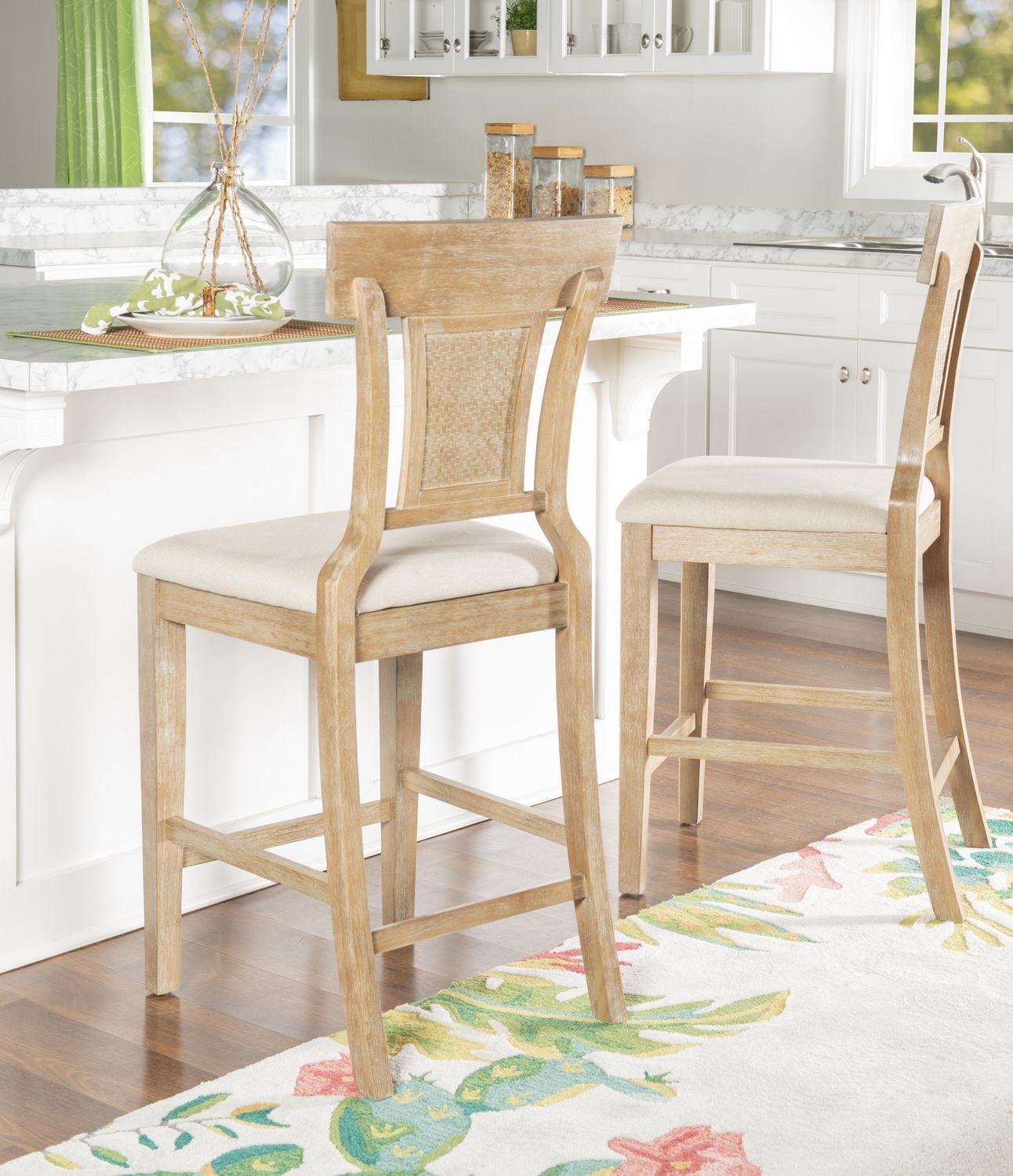 Tabouret de comptoir Alton, marron rustique