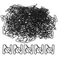 thumbnail image 1 of Unique Bargains Pinces à Papier Lettres Enduites en Forme de N, Noir, 100 Unités, 1 of 6