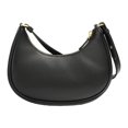 thumbnail image 1 of Women Shoudler Bag Solid Color Smooth Faux Leather Underarm Bag Crescent Shape Adjustable Strap Large Capacity Zipper Closure Lady Handbag, 1 of 11