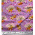 thumbnail image 1 of Soimoi Rayon Fabric Tree,Floral & Deer Animal Print Fabric by The Yard 56 Inch Wide, 1 of 3