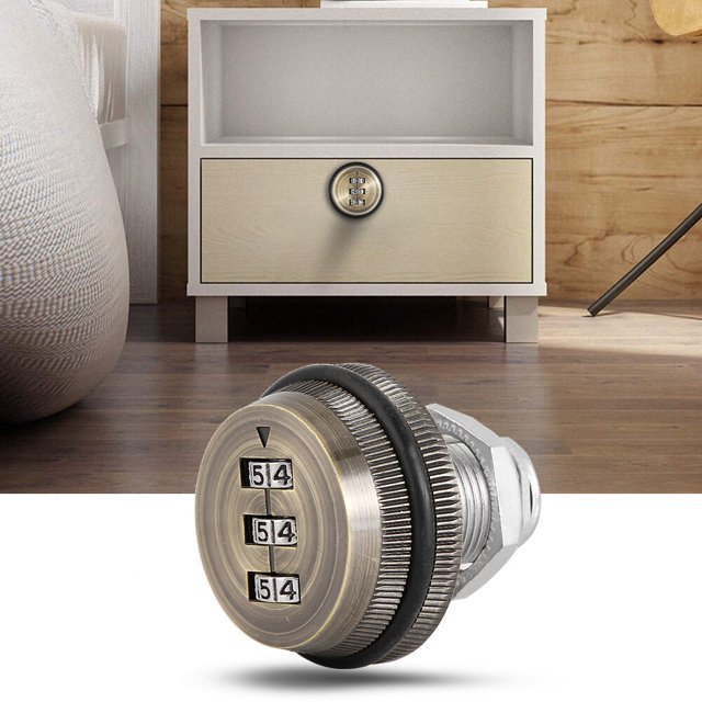 Password Mailbox Cabinet Lock 3-Digit Password Lock, Password Lock, Easy Installation Wooden Cabinet for Mail Box Staff Cabinet Home Locker Factory Gold,Cyan,Black Ruthenium