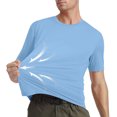 thumbnail image 1 of AherBiu Mens Tee Shirts Crewneck Stretch Quick Drying Outdoor Lightweight Performance T-Shirts, 1 of 5