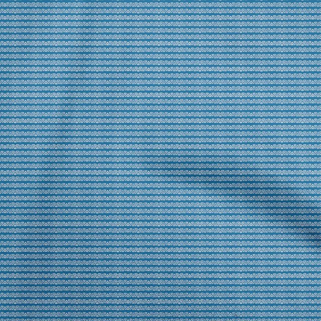 oneOone Cotton Poplin Twill Blue2 Fabric Asian Block Craft Projects Decor Fabric Printed By The Yard 56 Inch Wide