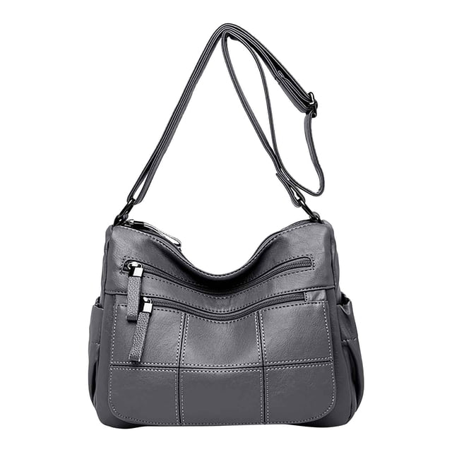 Edgergery Nouveau Sac Bandoulière à une Épaule en Cuir Grande Capacité à Multiples Compartiments Sac pour Femme