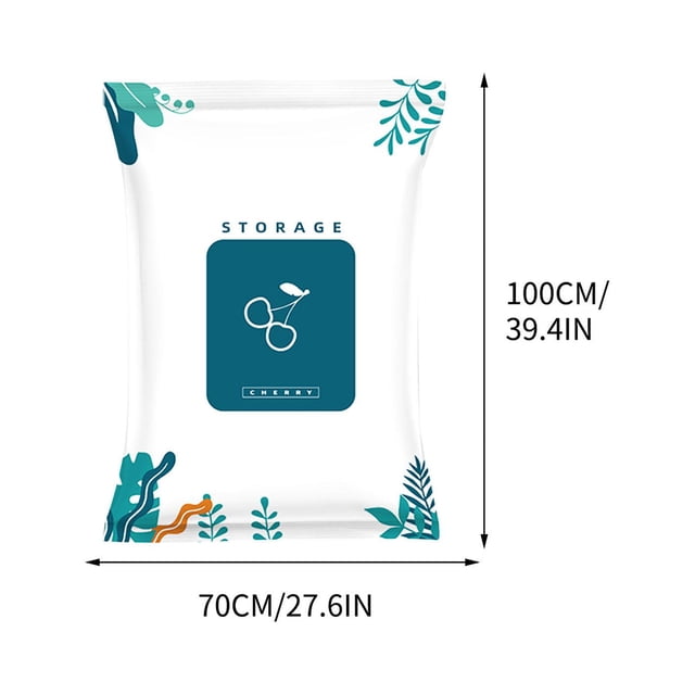 Sacs de Rangement sous Vide Réutilisables, Grands, Économiseurs d'Espace, Sacs de Voyage Compressés avec Double Fermeture Éclair et Valve Turbo pour Utilisation avec Tout Aspirateur