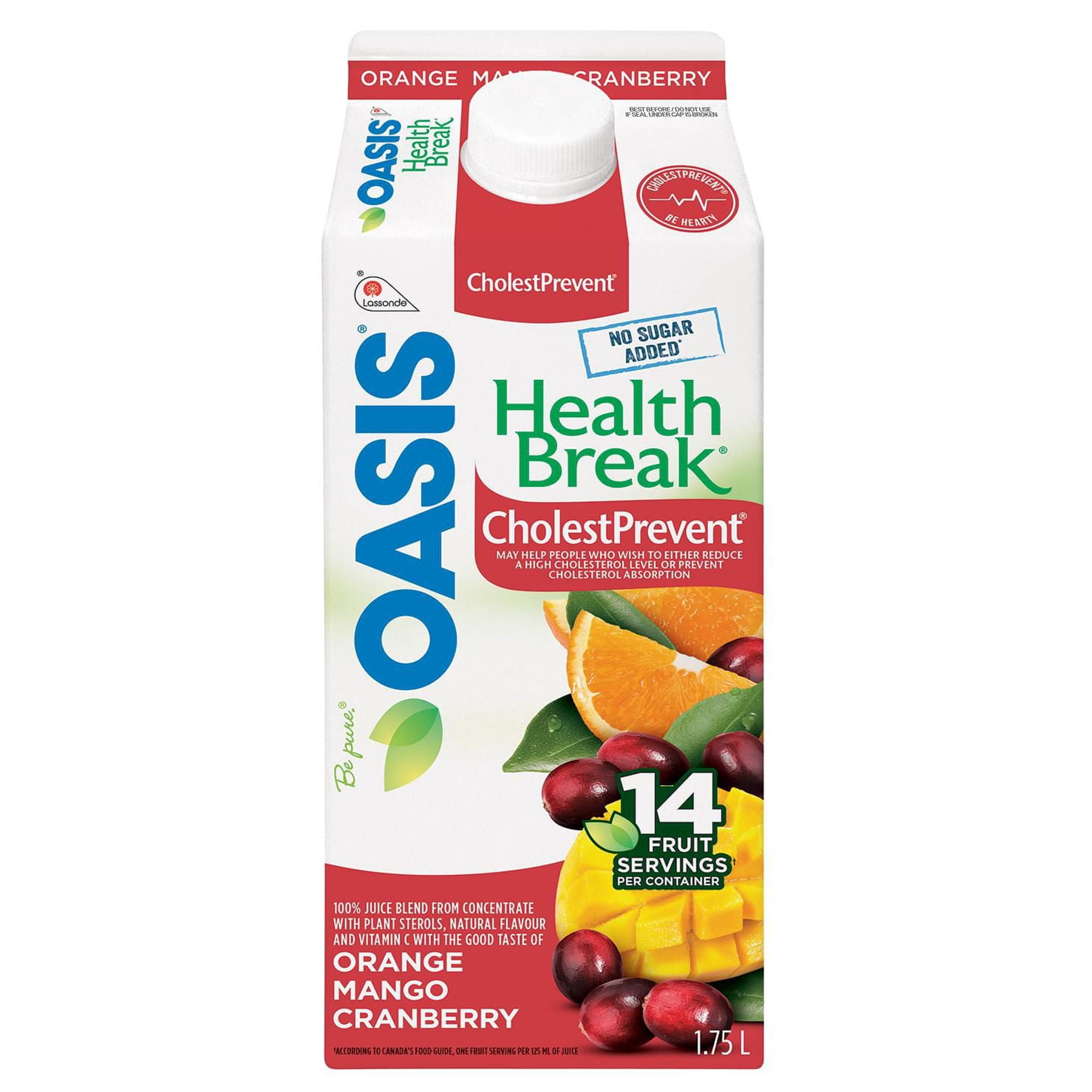 OASIS HEALTH BREAK CholestPrevent Orange Mango Cranberry Juice