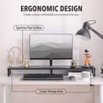 thumbnail image 5 of MotionGrey Monitor Stand Riser, 39.4 Inch Ergonomic Desk & tabletop Desktop Stand for Laptop, Desktop Shelf, Computer, MacBook, Notebook, PC - Black, 5 of 5