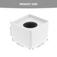 thumbnail image 4 of Milisten 2 Pcs Logo Portable en ABS Moulé par Injection de Forme Carrée pour Micro/micro d'Entrevue, Logo de Station de Drapeaux (Blanc), 4 of 6