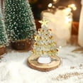 thumbnail image 2 of Christmas Tree Decorations,Mini Christmas Tree Glass Ornaments Small Glass Christmas Tree Christmas Miniature Mini Winter Figurines for Crafts Holiday Xmas Party Decor,Small Christmas Tree, 2 of 6