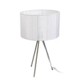 thumbnail image 5 of Simple Designs Brushed Nickel Tripod Table Lamp with Pleated Silk Sheer Shade, 5 of 5