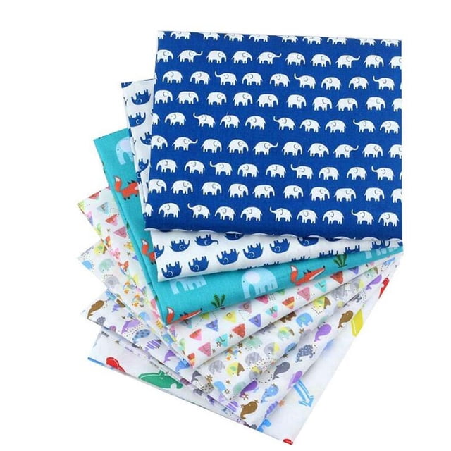 Scarf Patchwork 7PC Patchwork Squares Cotton Bundle Craft DIY Fabric Quilting Sewing Scarf Scarf