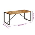 thumbnail image 4 of vidaXL Dining Table 180x90x75 cm Solid Mango Wood, 4 of 4