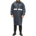 thumbnail image 1 of LOVZFMLL Manteaux pour Hommes Résistants aux Orages Imperméable Long Imperméable en PVC Imperméable de Randonnée Couleur Unie Bande Réfléchissante Imperméable à Manches Longues pour Homme, 1 of 6