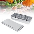 thumbnail image 1 of Kitchen Seasoning Box,Household 3?Grid Stainless Steel Seasoning Box Jar Spice Container Set with Spoons Cover, 1 of 7