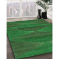 thumbnail image 3 of Ahgly Company Tapis d'Intérieur Lavables en Machine, Carrés de Transition Vert Émeraude Profond, 5' Carré, 3 of 7