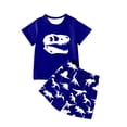 thumbnail image 1 of Kid Boy Outfit Set Summer Clothes Pullover Dinosaur T Shirts + Shorts Set Boys 5T Clothes, 1 of 3