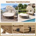 thumbnail image 4 of Gymax Patio Daybed w/ Retractable Canopy & Cushions Outdoor, 4 of 6